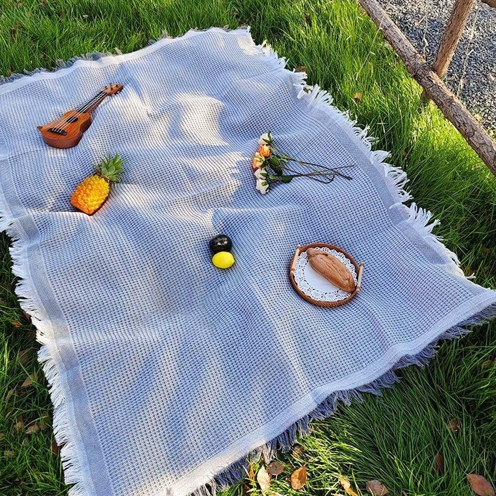 180x130CM Tablecloth with Tassel Large Size Camping Ground Cloth Parent-child Activity