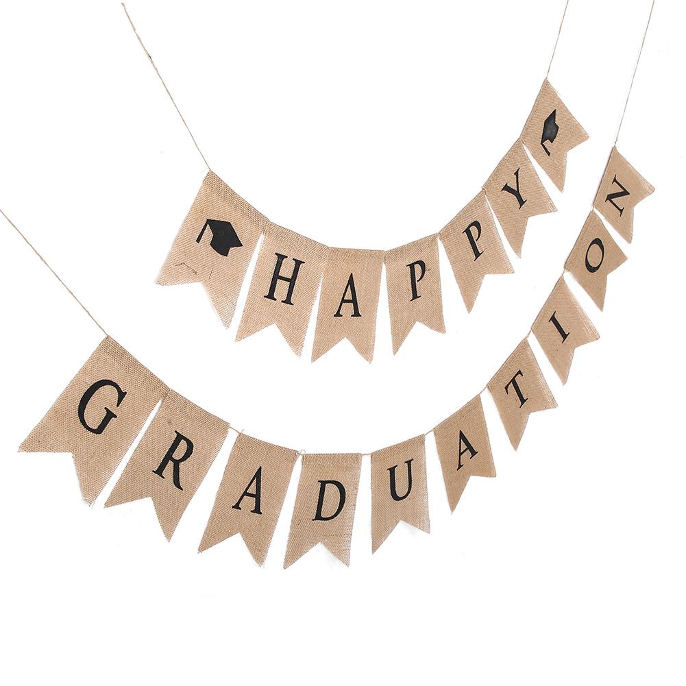 Баннер из мешковины в деревенском стиле, винтажные украшения для выпускного вечера, декор для выпускного вечера в колледже и средней школе