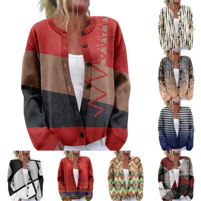 Женский свитер Милый забавный свитер с принтом Осень и зима Свитер с длинным рукавом Вязаный свитер