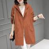 Large Size Women's Mid-length Thin Windbreaker Coat