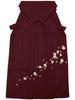 Kimono Solid Hakama with Cherry Blossom Dark Size Includes Perfect for Graduations and Parties [KIMONOMACHI] [Kyoto Town] Women's Embroidery, Red, M,