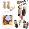 Natural Wood Handmade Blank Wooden Peg Doll Wood Crafts Wedding Decoration Unpainted Figures