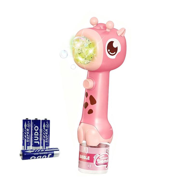 Светящаяся автоматическая мыльная палочка-игрушка в виде жирафа для детей