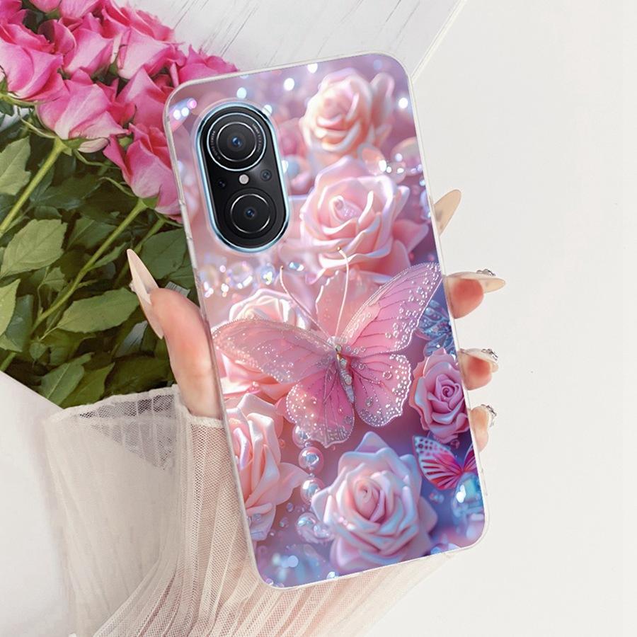 For Huawei Nova 9 SE Case JLN-LX1 Cover Butterfly Painted Silicone Soft Back Case For Huawei Nova9 Nova 9Pro Protective Shell