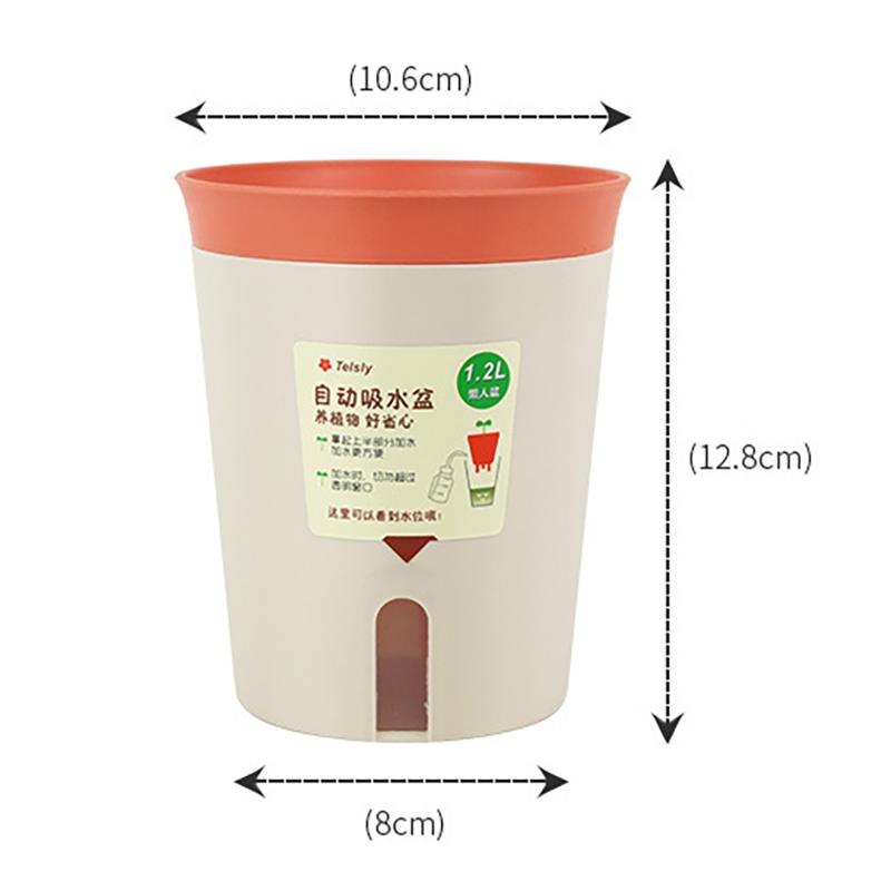 Двухслойный самополивающийся гидропонный цветочный горшок Пластиковый ленивый автоматический водопоглощающий горшок для растений Горшечные кашпо Офис Дом