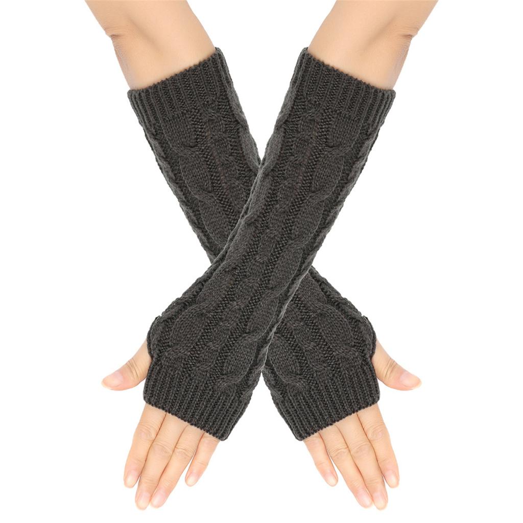 1pair Women's Wool Arm Covers Winter Comfortable Oversleeves Knitted Sleeves for Winter Comfort