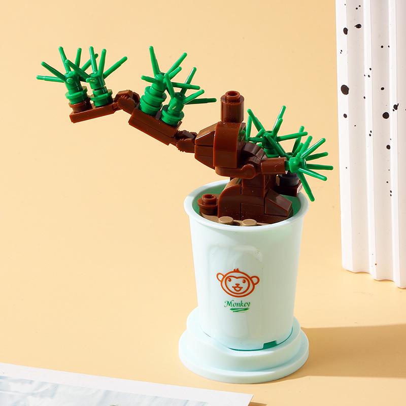 Совместимые строительные блоки: Букет комнатных растений с цветами и суккулентами от Lele Brothers - Детские игрушки и уличный киоск для женщин