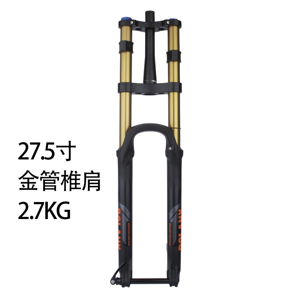 Передняя вилка для горного велосипеда, двухкоронная вилка, передняя вилка для электровелосипеда, амортизационная, 27,5 29 дюймов, вилка с осью-бочонком
