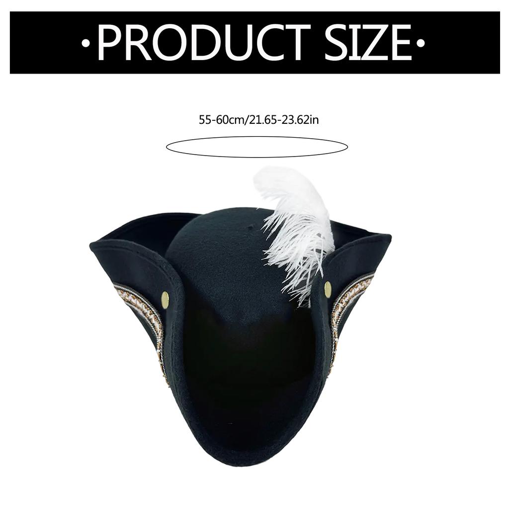 Fancywork Feather Pirate Caps for Halloween Parties and Pretend Adventures Perfect for Halloween Dress Up & Play