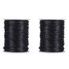 Шнур полиэстеровый A84E-2X, атласный, с тонким концом, 295 футов (прибл. 90 м), 2 мм, черный, для бисероплетения, браслетов макраме, изготовления украшений, рукоделия