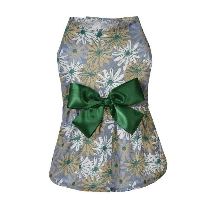 Платье-пачка с цветочным бантом для девочек, собак и кошек, юбка для щенков, весенне-летняя одежда XS-XL