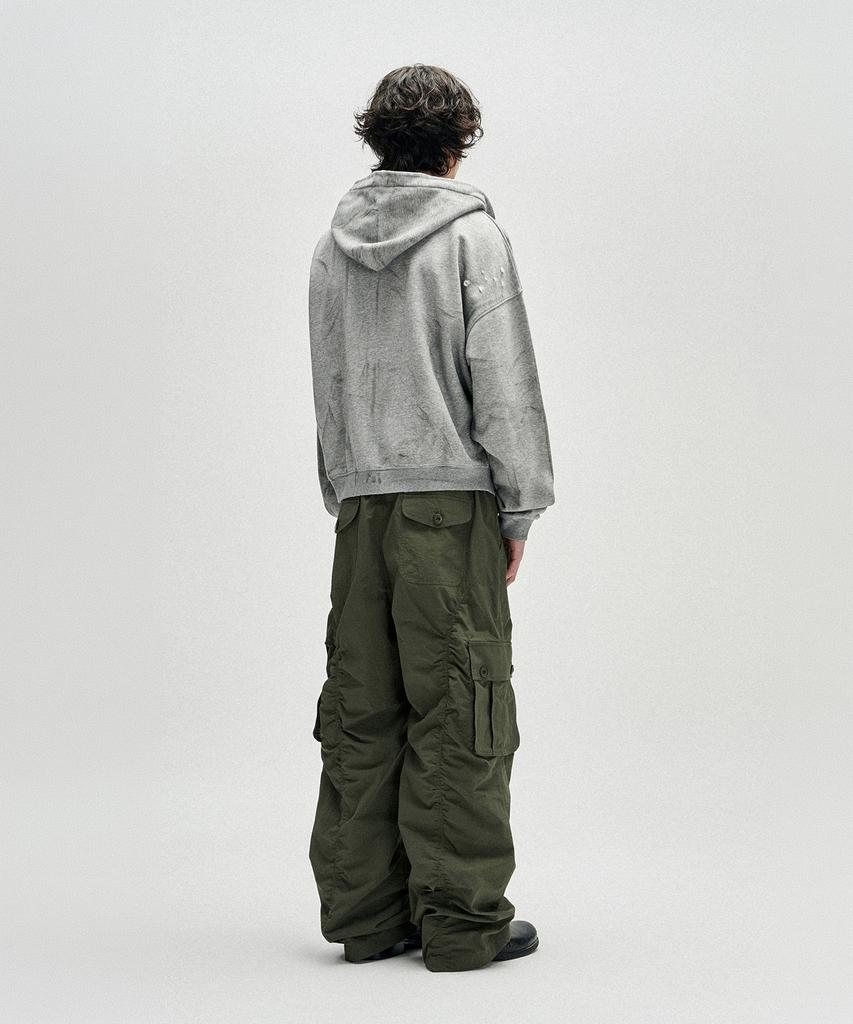 NOT4NERD Contour Shirring Nylon Cargo Pants - Khaki
