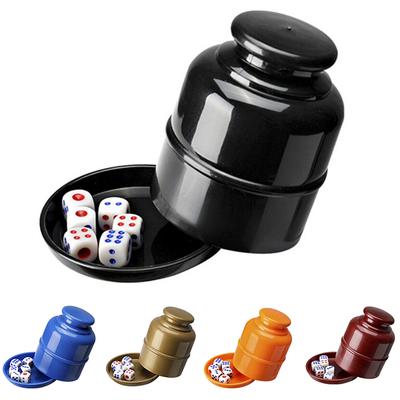 Кубок для игры в кости для вечеринки в баре, коробка для игральных костей для настольной игры с 5 кубиками D6