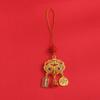 Винтажный брелок для ключей «Автомобиль на удачу» с подвеской в виде золотого зверя и пряжкой в виде колокольчика мира для мужчин и женщин