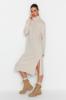 Women's Fashion New Dress Stone Wide Fit Midi Knitwear Turtleneck Dress