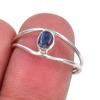 Натуральный кианит, драгоценный камень, ручная работа, серебро 925 пробы, ювелирное изделие, кольцо, размер 7.5 U9K73