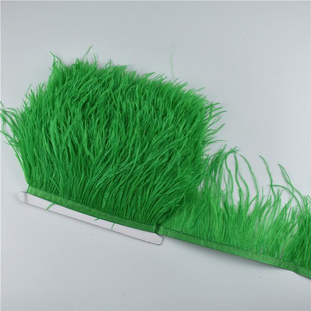 1M 5M 10Meter 8-10CM Black Ostrich Feather Trims Natural White Ostrich Feather for Craft Ribbon Fringe for Skirt Party Clothing