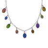 [R6027] - Artisan Silver Necklace 'Virgin Mary' Multi-colored Silver (rhodium) - 10x7mm