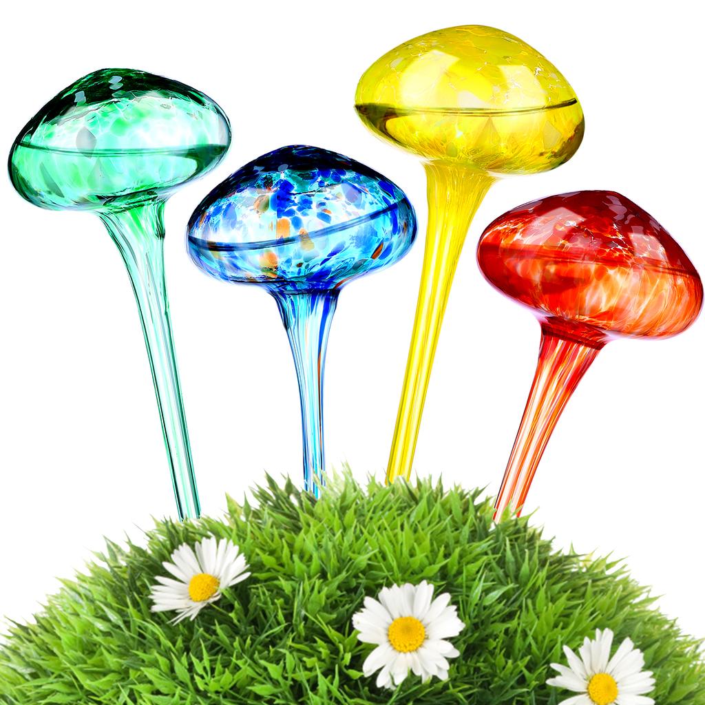 4 шт. Шары для полива растений в форме гриба Большие Самополивающиеся с 4 воронками