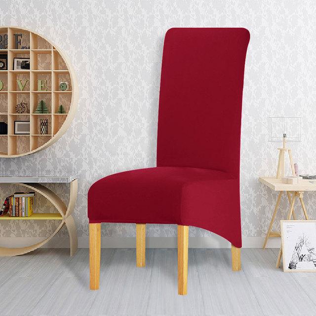 1/2/4/6 шт., эластичный чехол на стул размера XL, чехлы на стулья с длинной спинкой для Рождества, свадьбы, банкета, ресторана, отеля, столовой