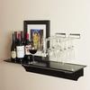 1PC 30Cm Stemware Wine Glass Rack Wall Mountable Wrought Iron Black