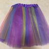 Girls Cheerleading Rainbow Tutu Skirt Child Dance Party Ballet Tulle Tutu Skirt 3 Layers Princess Birthday Party Gift 2-8 Years