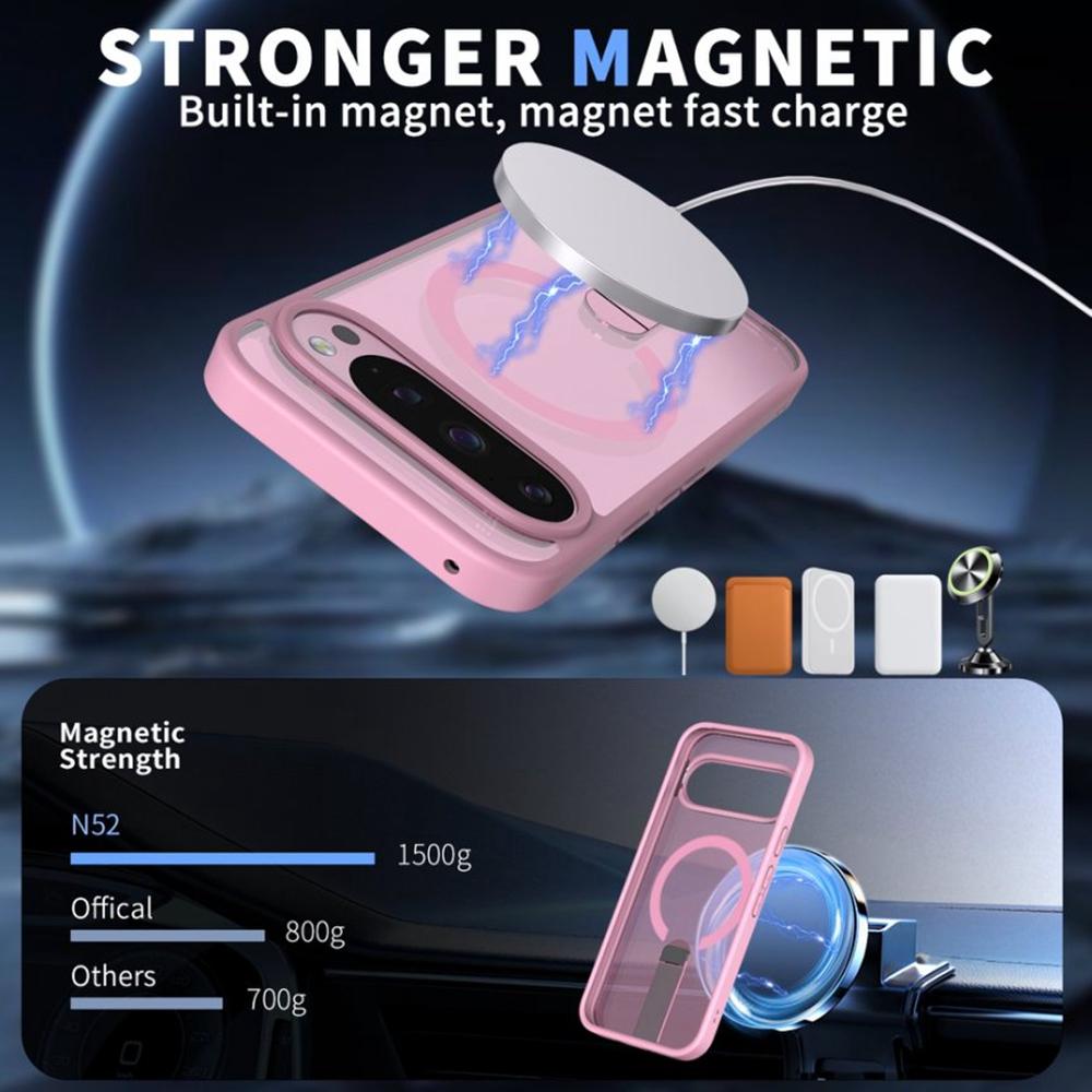 For Google Pixel 10 Pro XL/9 Pro XL Magnetic Case Kickstand TPU + Acrylic Phone Cover