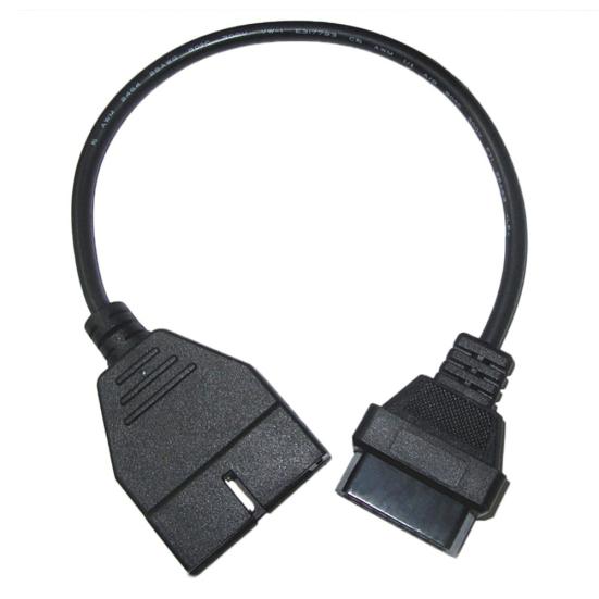 12 Pin To 16Pin OBD/OBD2 Connector Diagnostic Cable Black for Daewoo Adapter