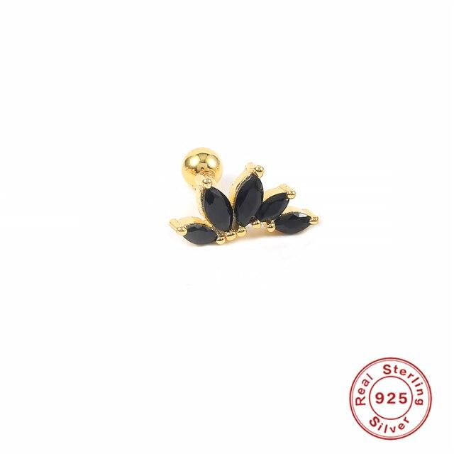 1 шт., мини-серьги-гвоздики из стерлингового серебра 925 пробы для женщин, белые, зеленые, черные, розовые, синие, розовые, красные, циркониевые серьги для пирсинга