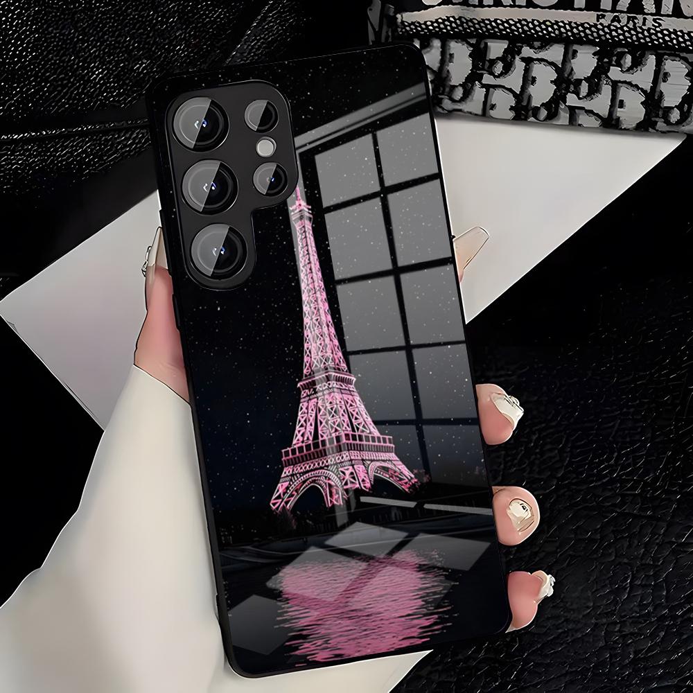 Чехол для телефона Paris Eiffel Tower для Samsung S26 S25 Plus S20 S20 Plus S22 Ultra S23 FE S21 Plus S21 Ultra Стеклянная крышка