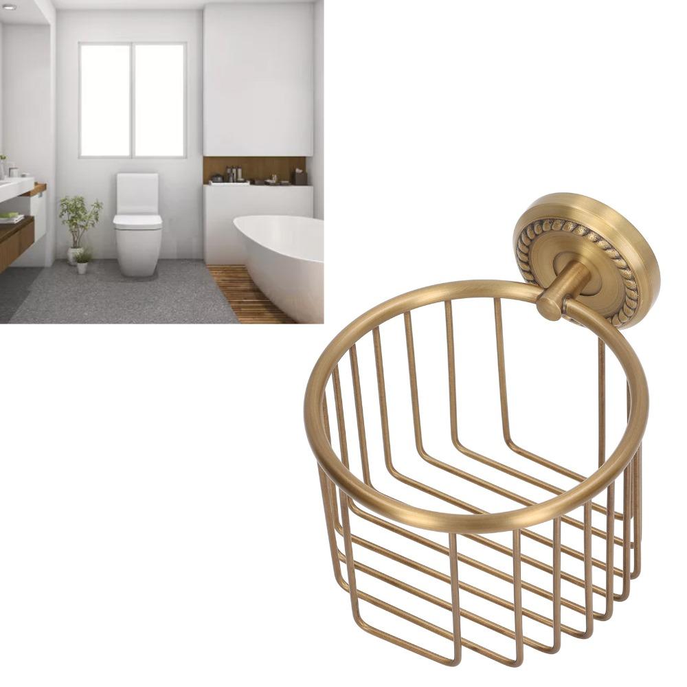 Copper Toilet Paper Rack Hollow Out Tissue Roll Basket Tissue Dispenser  Home Apartment Dorm