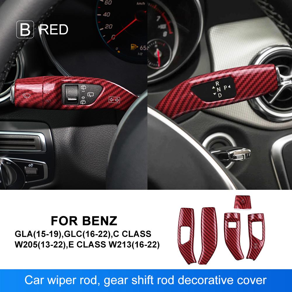 Для Mercedes Benz A B C E S GLC CLA GLA GLE GLS CLS GLK ML Класса W205 W213 W212 Углеродная Накладка на Рычаг Переключения Передач и Механизм Стеклоочистителя W176 W204