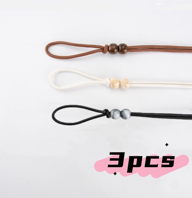 Новый китайский стиль поясная веревка тонкий ремень для женщин этнический стиль кожаная веревка бисерное платье длинная веревка завязанная поясная цепочка ювелирные изделия