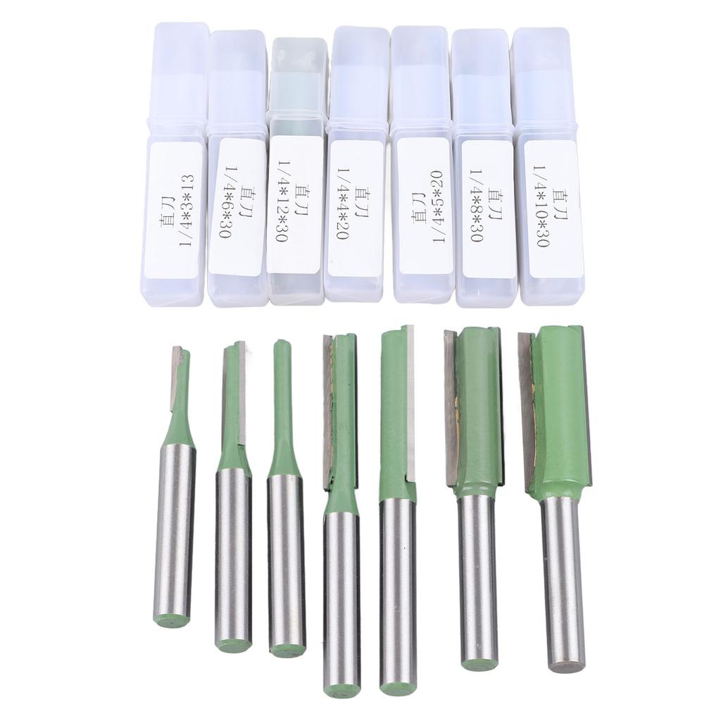 Набор прямых фрез 7 шт. хвостовик 14 фрезерный набор твердосплавные инструменты для деревообработки с ящиком для хранения