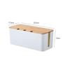1pc Power Strip Storage Box Desktop Charger Cable Dispenser Case With Holes Wire Management Safe Dust Socket Cable Storage Box