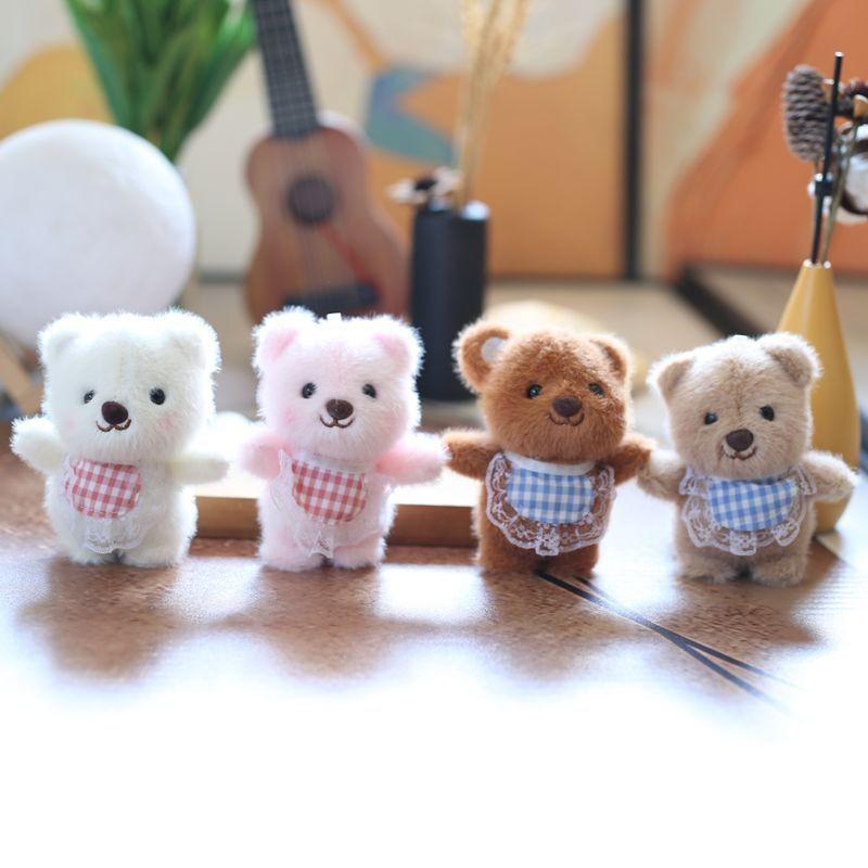 Плюшевый брелок Шарм в форме медведя Коротковорсовый материал Украшение для сумки Коллекционирование
