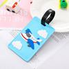 Cute Cartoon Silicone Luggage Tag with Strap Backpack Handbag Tag Label Name ID Tags Baggage Suitcase Identifiers Business Trip