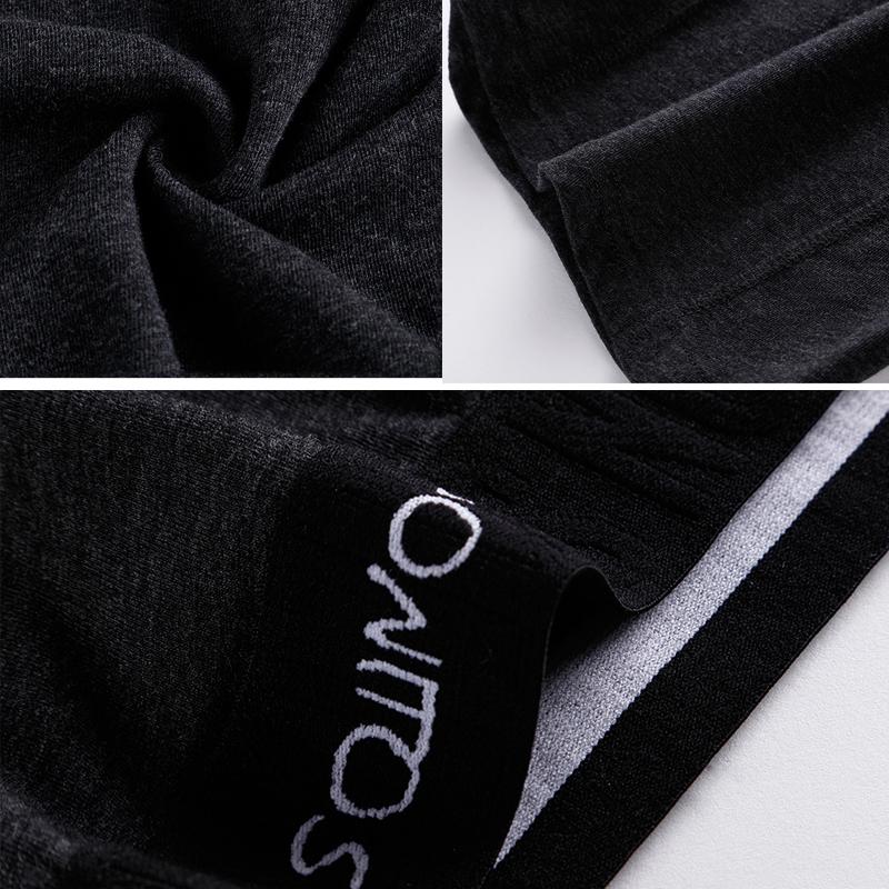 BONITOS 2шт длинные мужские трусы вентилируемые боксеры нижнее белье для мужчин трусы сплошной цвет