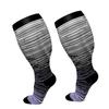 2XL-4XL Knee High Stockings Plus Size Calves Leg Stockings Colorful Compression Socks  Women