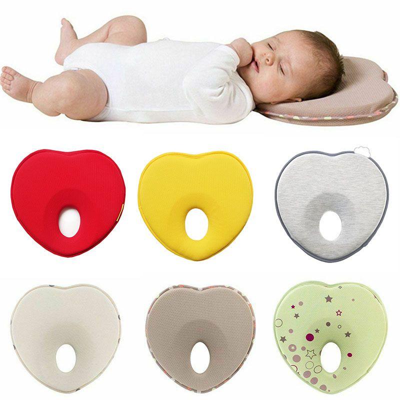 Kids Soft Baby Pillow Memory Foam Prevent Flat Head Anti Roll Neck Support
