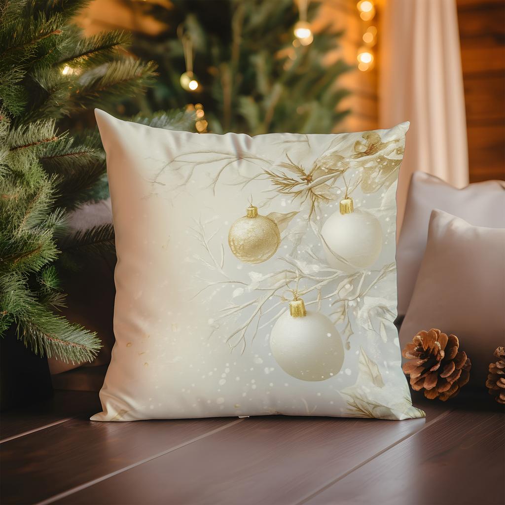 Christmas Elegant Pattern Cushion Cover Suitable for Sofa Bedroom Car Pillow Cover
