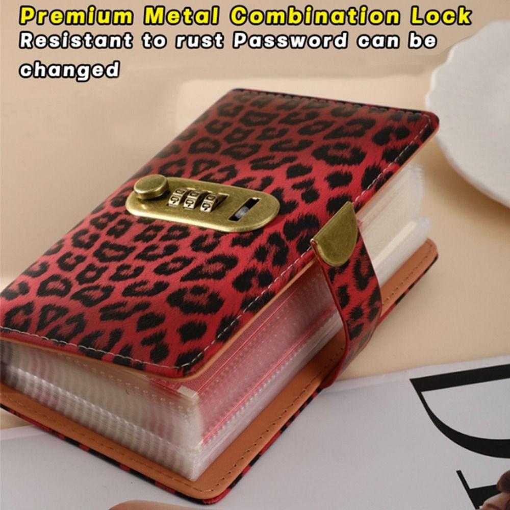 Leopard print Money Saving Binder Savings Wallet Notebook Office Stationery Supplies
