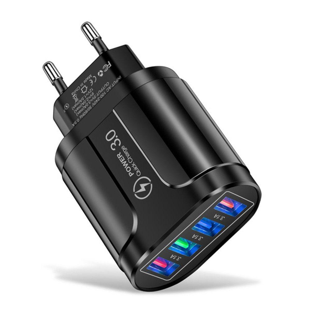 Universal LED 4 Ports USB Transformer Power Supply Adapter Fast Quick Charger