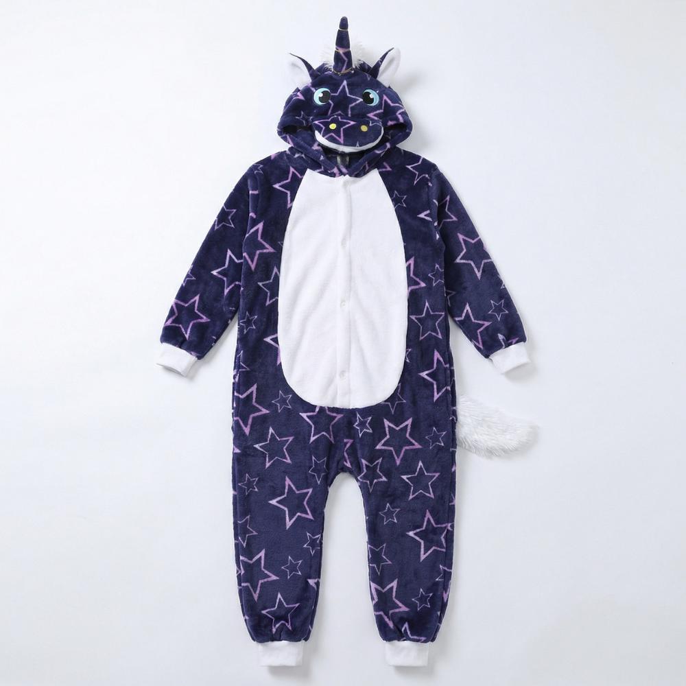 Piżama Onesie Kigurumi Kostium Gwiazdki Jednorożec  Dzieci 135 - 145Cm