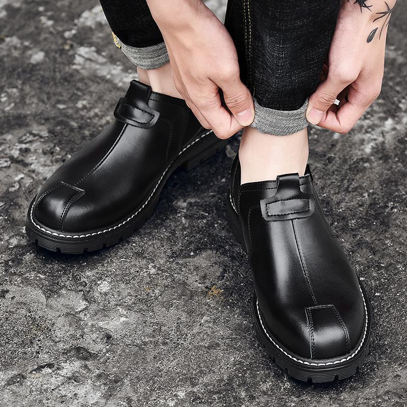 Brand Men's New Motorcycle Cool and Handsome Small Leather Shoes High-quality Men's Comfortable Business Leather Shoes