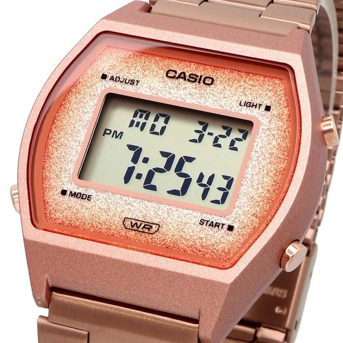 Casio Цифровые часы Винтажная серия B640WCG-5, Розовое золото, Циферблат с блестками