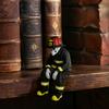 Shelf Sitter Decoration 3D Printed Firefighter Skeleton Sitter, Gothic Fireman Soldier Robed Warrior Spirit Ornament Figurine, Collectible for