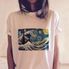 T Shirts Van Gogh Funny White Tshirts Harajuku Women Short Sleeve Graphic Tees Tops Vintage Japanes