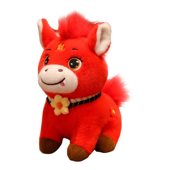 Кукла-лошадь Благоприятное значение Год Лошади Плюшевая игрушка Традиционная зодиакальная тема Лошадь Хорошо