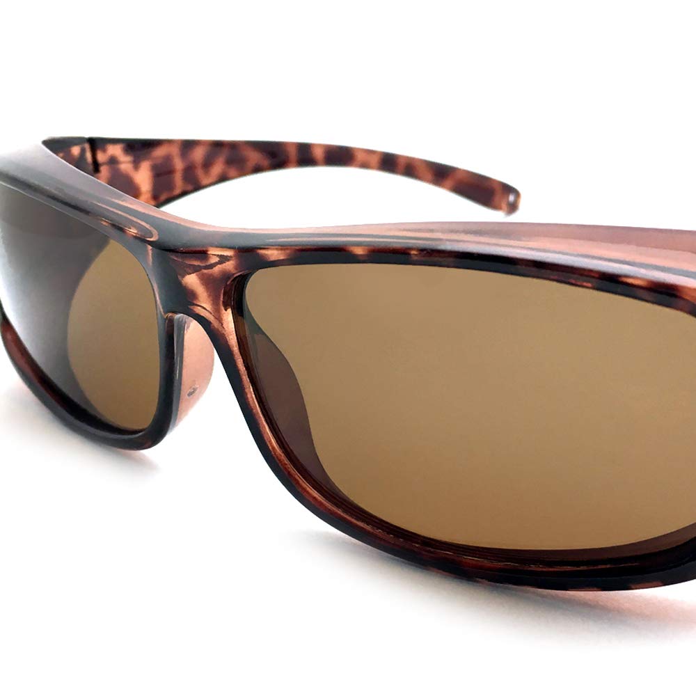 ПОРАЛИЗАЦИОННЫЕ ПОВЕРХ СТЕКЛА с черепаховым поляризационным коричневым [ДИЗАЙНЕРСКИЕ ОЧКИ] (совместимые очки) ×